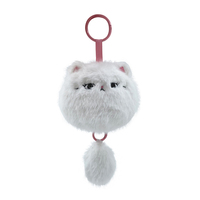 Jopark ODM beau chat mignon noir et blanc longue queue chat porte-clés en peluche Chine fabricant en gros Offre Spéciale porte-clés en peluche