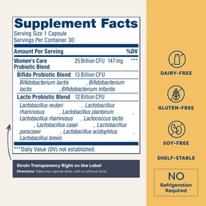 Cápsulas Probióticas de Alta Calidad para Mujeres que Ayudan a Mantener un pH Vaginal Saludable y Niveles de Levaduras - Product Image 3