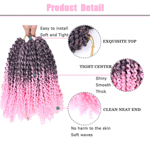 3X Mali Bob Tressage <span class=keywords><strong>Cheveux</strong></span> Jerry Curl Marlybob Crochet Afro Kinky Curl Braids Crochets Extensions de <span class=keywords><strong>Cheveux</strong></span> 8 pouces 3 pack/Set <span class=keywords><strong>pour</strong></span> Femmes - Product Image 2
