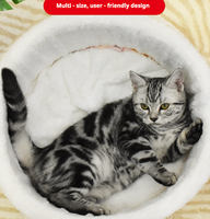 Lit pour chat créatif en forme de tasse de ramen japonais, en velours cristal épaissi, nid pour animaux de compagnie, coton PP haute résilience, détachable, toutes saisons, maison pour chat