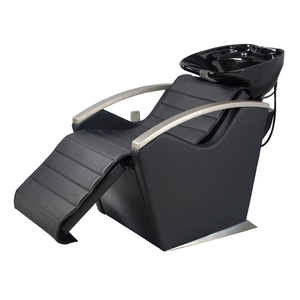 Cuenco y silla de champú ajustable de diseño moderno superventas de elevación de piernas manual muebles de peluquería portátiles a un precio económico - Product Image 3