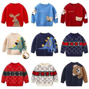 Gilet en maille côtelée vintage respirant avec broderie <span class=keywords><strong>de</strong></span> renne, design <span class=keywords><strong>de</strong></span> Noël, vêtement décontracté pour garçons <span class=keywords><strong>de</strong></span> 1 à 6 ans, petites filles - Product Image 4