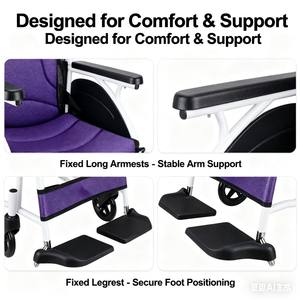 Rafu rf6007b ידני כיסא גלגלים 6 \ "קדמי pu צמיג של pu צמיג אחורי לבן 20 \" פו צמיג האחורי - Product Image 6