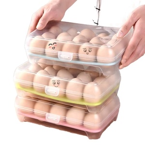 Caja de huevos de 15 rejillas, venta al por mayor, plástico transparente con tapa, refrigerador de cocina para el hogar, caja de almacenamiento de huevos portátil para alimentos frescos - Product Image 1