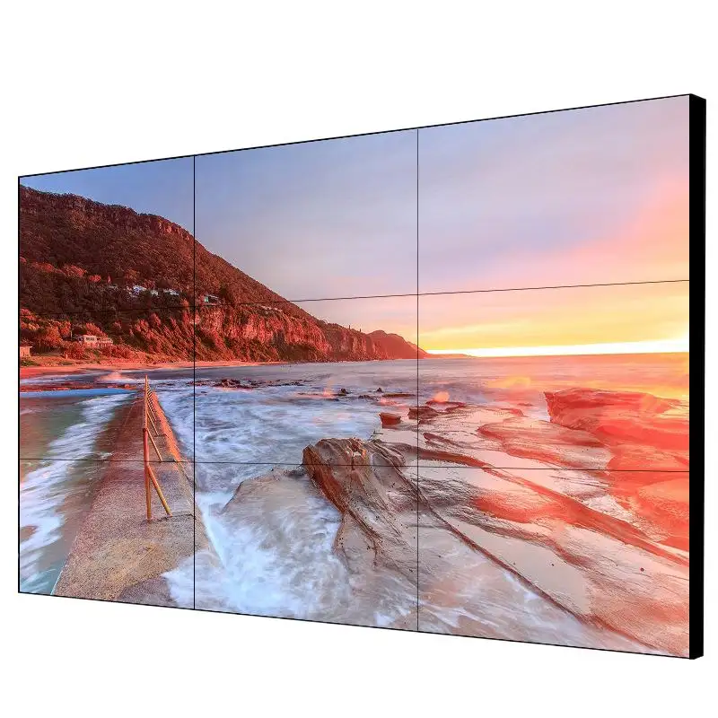 Pantalla LCD de 46 ", 49", 55 ", 65", 3x3, vídeo de pared, sin costuras