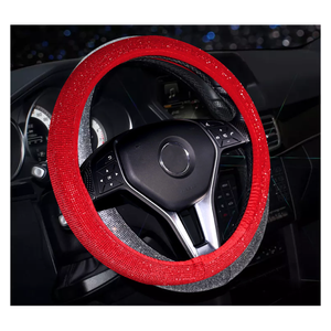 غطاء عجلة قيادة عالمي مرصع بالكريستال الملون اللامع على شكل قوس قزح - Product Image 5