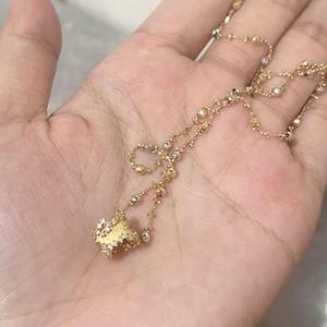 Collier Bouddha Maitreya en argent pur plaqué or 18 carats Furong, incrusté de tourmaline rose, pendentifs de mode nationale, charmes - Product Image 1