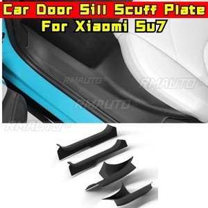 Car Threshold <b>Bar</b> For Xiaomi SU7 Body Kit Car Door Sill Scuff Plate Guard Pedal Protector Cill <b>Carpet</b> Strip Modification Part - Product Image 2