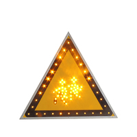 Panneau de signalisation stroboscopique en aluminium à LED solaire pour la sécurité routière