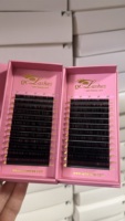Extensions de cils volume en faux vison noir mat avec logo personnalisé, extensions de cils individuelles en cachemire, fournisseur d'extensions de cils volume