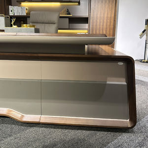 Scrivania direzionale classica scrivania da ufficio scrivania da <span class=keywords><strong>lavoro</strong></span> a forma di L per la gestione dell'ufficio - Product Image 4