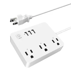 240v outdoor sino skd multifunction 3 outlets 3usb port smart tuya wifi ac extension socket american power strip