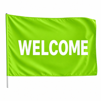 Drapeau extérieur personnalisé de haute qualité en polyester imperméable avec mât en acier inoxydable, impression numérique par sublimation, meilleur prix