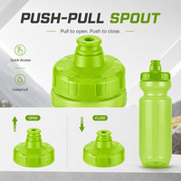 Bouteille d'eau réutilisable pour vélo, en PP sans BPA, facile à presser, pour boissons sportives, idéale pour le cyclisme en extérieur