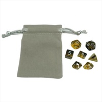 En stock 3 disponibles – Nouveau jeu de dés miniatures polyédriques transparents en acrylique avec 7 couleurs et boîte pour création de personnages D&D RPG