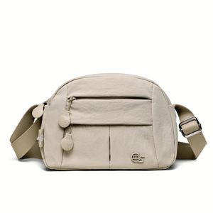 Nouveau sac bandoulière simple et léger pour femme en nylon, fermeture éclair, sangle unique, doublure en polyester résistante à l'eau - Product Image 1
