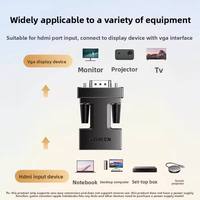 Adaptateur HDMI 1.4 vers VGA UGreen 1080P/60Hz, connecteur nickelé, compatible avec ordinateur de bureau, ordinateur portable, projecteur HDTV, matériau ABS noir