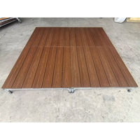 Kit de terrasse préfabriqué en WPC à assemblage rapide sans outils, avec pieds réglables, imperméable, pour l'extérieur, sol modulaire pour patio et jardin