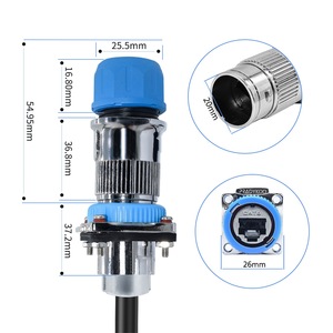 Conector Metálico Impermeable RJ45, Conector RJ45 Dedicado para Redes, Conector de Red de Comunicación, Enchufe RJ45 - Product Image 3