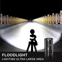 Lampe de poche LED 6000 lumens, 5 modes, puissante, rechargeable par USB, torche étanche pour le camping, les activités de plein air et les situations d'urgence