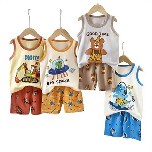 Conjunto de Pantalones Cortos de Verano para Niños, Estilo Coreano, Pantalones Cortos de Algodón para Niñas, Conjunto sin Mangas para Bebés - Product Image 1