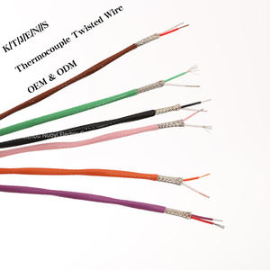 <span class=keywords><strong>Cable</strong></span> Termoeléctrico 2*24AWG Tipo K/J/T/E/N/S, <span class=keywords><strong>Cable</strong></span> de Compensación de Alta Temperatura de PTFE, <span class=keywords><strong>Cable</strong></span> de Extensión Trenzado Apantallado Tipo K - Product Image 2