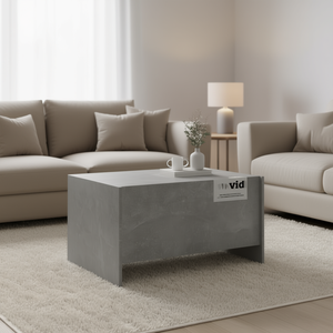 Tavolino da caffè in legno ingegnerizzato grigio cemento 31,5x21,9x16,3 Mobili moderni e minimalisti per soggiorno, durevoli - Product Image 2