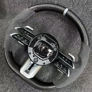 Volant de voiture en fibre de carbone et suède, accessoires auto pour <span class=keywords><strong>Mercedes</strong></span> AMG 809 W211 W213 E300 W218 W205 W204 W212 GT C63 E63 - Product Image 4