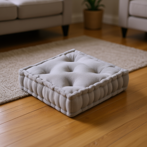 Square Floor Pillow Cushion Poly Chenille 1 Piece Polyester Filling Seat Cushion <b>Interior</b> <b>Accessory</b> - Product Image 2