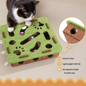 Juguete Interactivo para Gatos, Laberinto de Fieltro Suave, Caja de Juego para Gatitos, Juguete para Gatos para Jugar Solo, Divertido y Ejercicio - Product Image 5