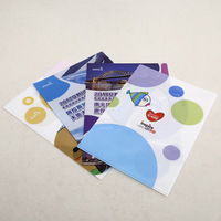 Dossiers de présentation en PVC PP transparents en forme de L, durables, imprimés avec un logo personnalisé, format A4, pour une utilisation scolaire
