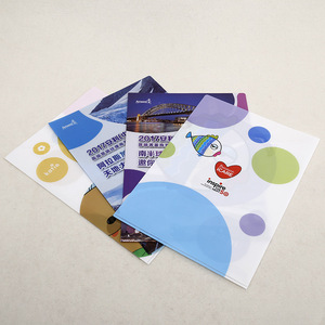 Biểu tượng tùy chỉnh in bền A4 <span class=keywords><strong>PVC</strong></span> PP nhựa l-hình dạng rõ ràng trong suốt thư mục tập tin thư mục trình bày cho tài liệu trường sử dụng - Product Image 4