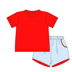<span class=keywords><strong>Collezione</strong></span> Patriottica Abbigliamento per Bambini 4 Luglio Coordinato Fratello Sorella Tutina per <span class=keywords><strong>Bambina</strong></span> Vestito per <span class=keywords><strong>Bambina</strong></span> Pantaloncini per Bambino - Product Image 3