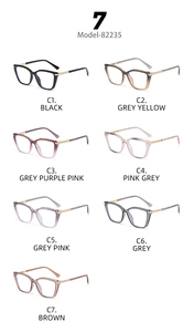 Monture de lunettes optiques Partagas TR90, charnière à ressort, œil de chat, anti-lumière bleue, lunettes de vue pour femmes - Product Image 5