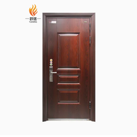 Puerta de Seguridad Metálica de Alta Calidad, Puerta de Entrada de Acero para Edificio de Oficinas, Puerta de Hierro de Seguridad Industrial, Puerta Frontal Impermeable