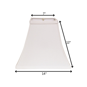 HMS 14 \ "paralume a campana quadrato bianco senza copertura in tessuto costiero vittoriano stile rustico moderno stile di Design francese per luci - Product Image 4