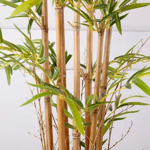 Qihao装飾人工植物竹ツリーポット