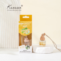 8ml Offre Spéciale voiture désodorisant sec fleur bouteille en verre avec corde Offre Spéciale Logo personnalisé suspendu désodorisant parfum voiture