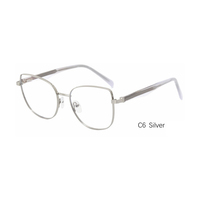 Lunettes élégantes en métal Cat Eye pour femmes avec lentilles de filtre à lumière bleue pour une utilisation quotidienne de l'écran
