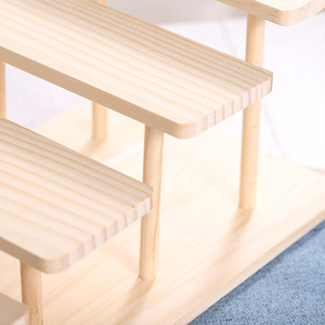 Factory direct supply of wooden eyeglasses display racks, <b>pine</b> wood figurine storage racks, solid wood multi-layer desktop - Product Image 3