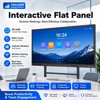 Pizarra Interactiva 4K UHD LCD Multitáctil, Pizarra Digital Inteligente para Educación Escolar, Reuniones, Oficina, Pantalla