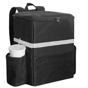 Custom Logo Reusable Grocery Thermal Bag Ideal for Food Delivery with Large Cupholders Reinforced Straps - Product Image 1