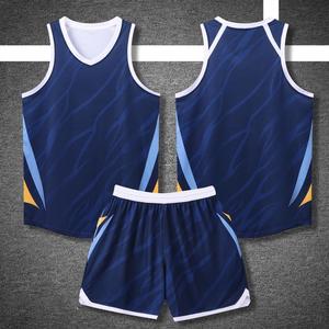 Ensembles de maillots de basket-ball pour hommes, sans manches, été, imprimé, broderie, t-shirt respirant, grande taille - Product Image 1