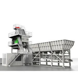 Taşınabilir davul sürekli mobil sıcak karışım bitüm Mini beton santrali HZS90VG beton karıştırma tesisi