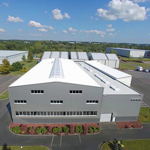 費用効果の高い革新的なプレハブ倉庫ドーム型金属小屋建設鉄骨構造建物 - Product Image 1