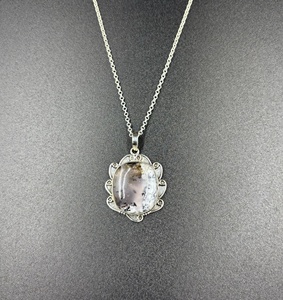 จี้เงินแท้สไตล์วินเทจสำหรับผู้หญิง925ชุบโรเดียมสีทองประดับด้วยทับทิมการออกแบบใหม่กรอบธรรมชาติ - Product Image 5