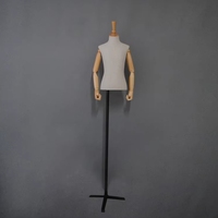 Présentoir de vitrine pour adolescents, mannequin homme debout demi-corps garçon