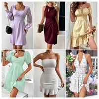 Robe d'été américaine 2026 tendance pour femme, nouveau modèle, prix bas, coupe ample décontractée, manches courtes, envoi aléatoire