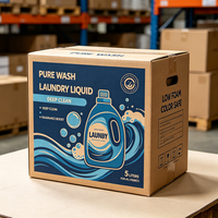 Premium digitaal bedrukte Pure Wash wasmiddel vloeibare dieptereiniger verzenddoos 72 uur snelle verzending waterdichte golfkartonnen doos met weinig schuim