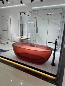 Orange Color Transparent Resin Bathtub <strong>Hammock</strong> Bathtub Solid Surfacing Easy to Install Hotel Freestanding Bathtub whirlpool <strong>Tub</strong> - Product Image 6